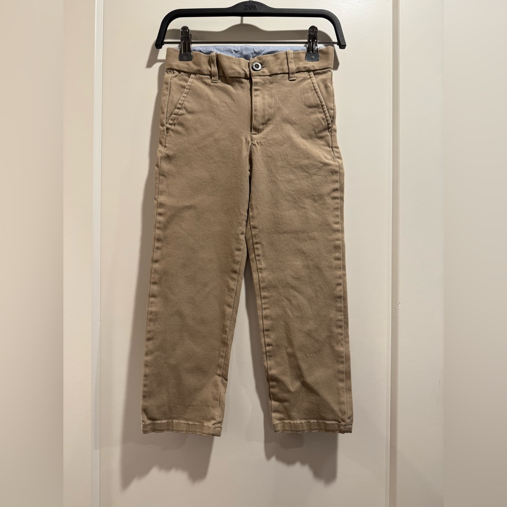 Janie And Jack Boy School Uniform Khaki Chinos For Kids Size 5